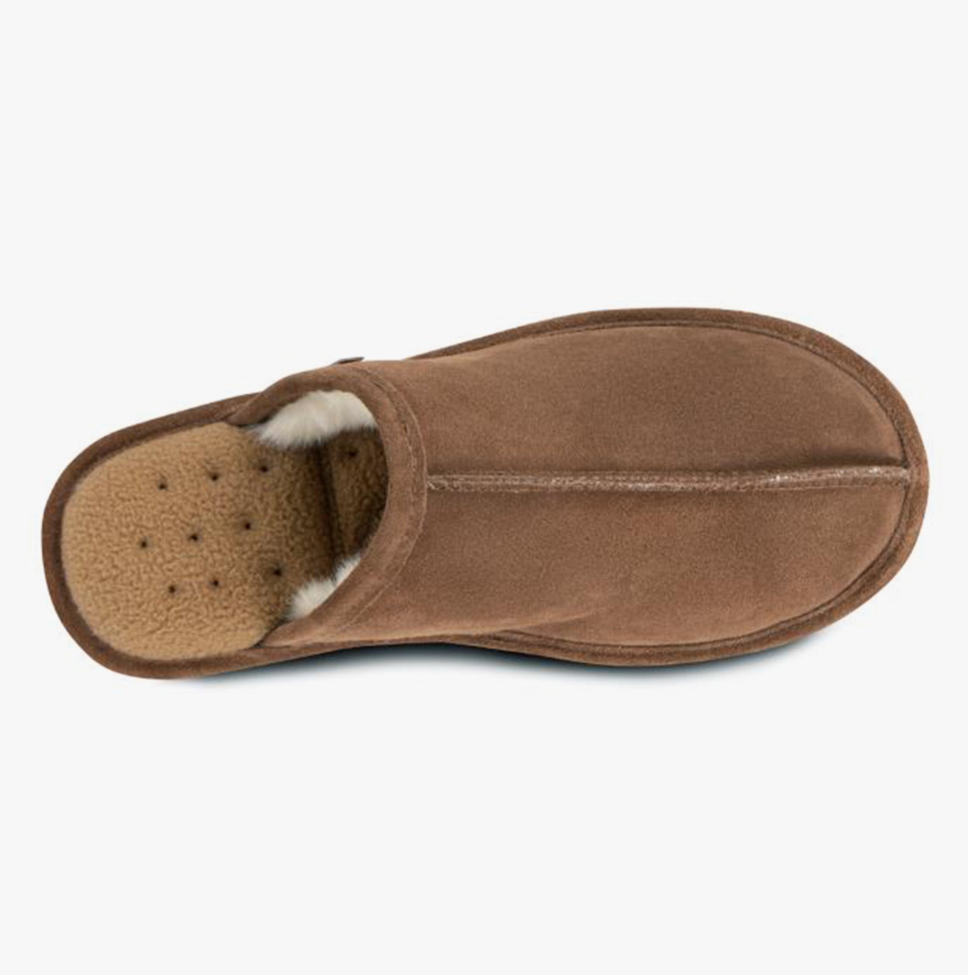 Totes Isotoner Mens Memory Foam Mule Slippers Tan