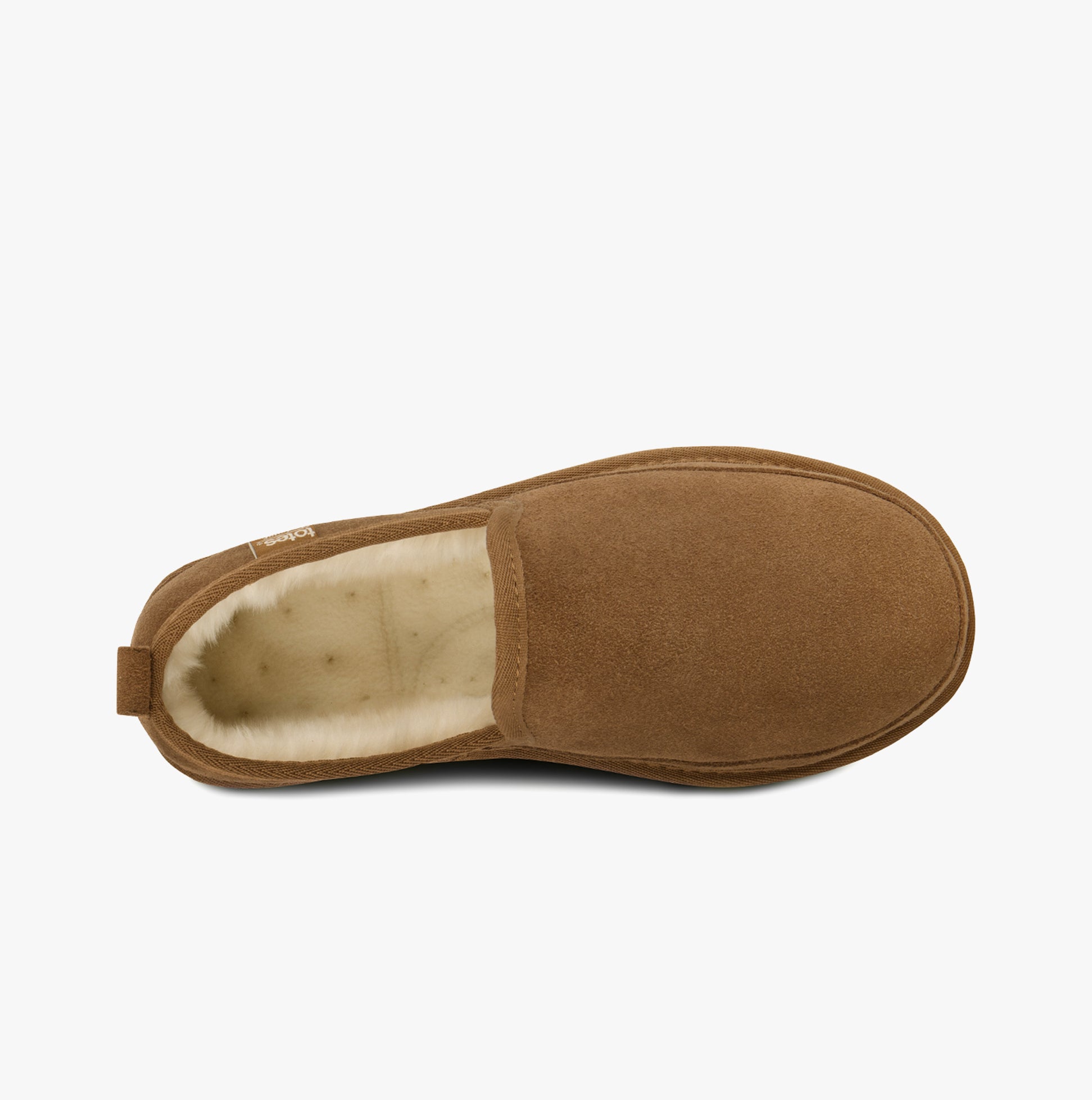 Totes Isotoner REAL SUEDE FULL BACK Mens Full Back Slippers Tan