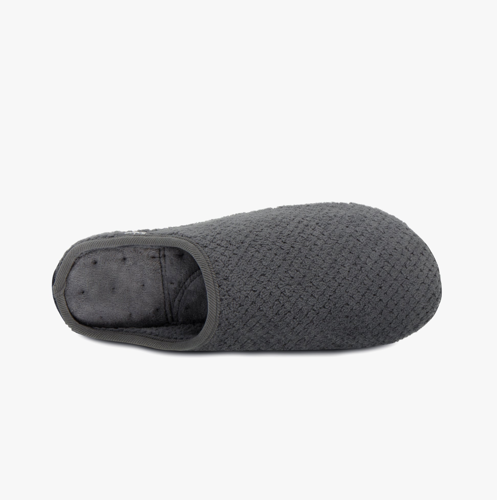 Totes Isotoner SWEPT BACK POPCORN MULE Mens Mule Slippers Grey