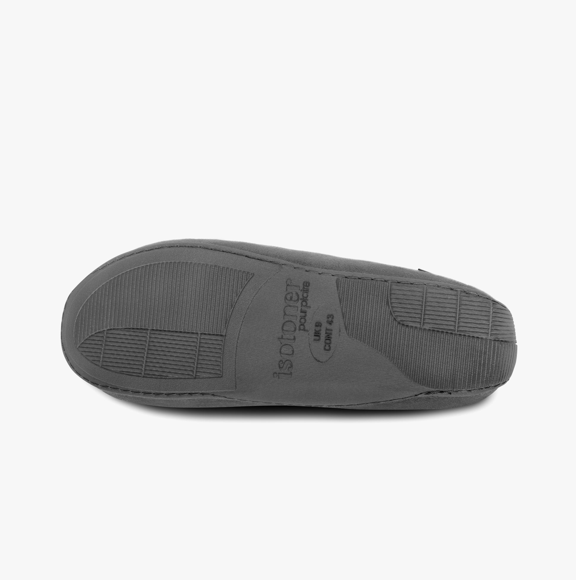 Totes Isotoner SQUARE PATTERNED SMART MOCCASIN Mens Moccasin Slippers Grey
