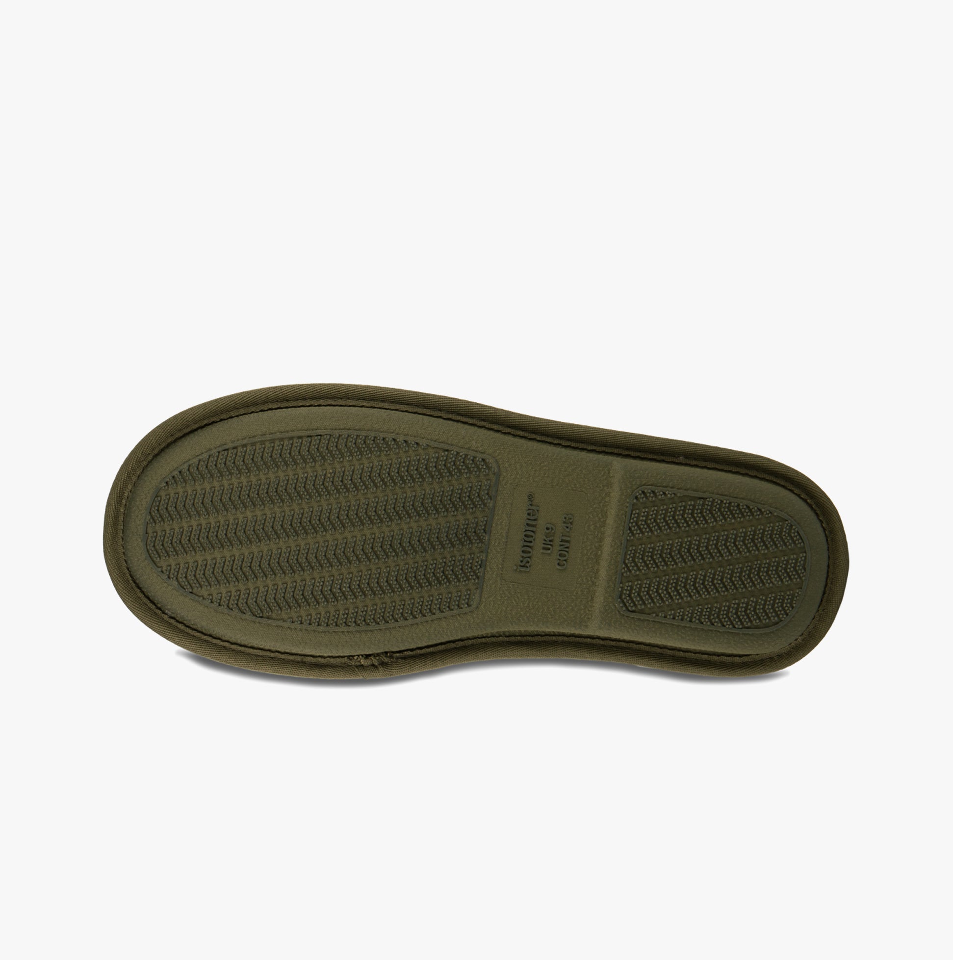 Totes Isotoner SPORT QUILTED MULE WITH COSY LINING Mens Mule Slippers Khaki