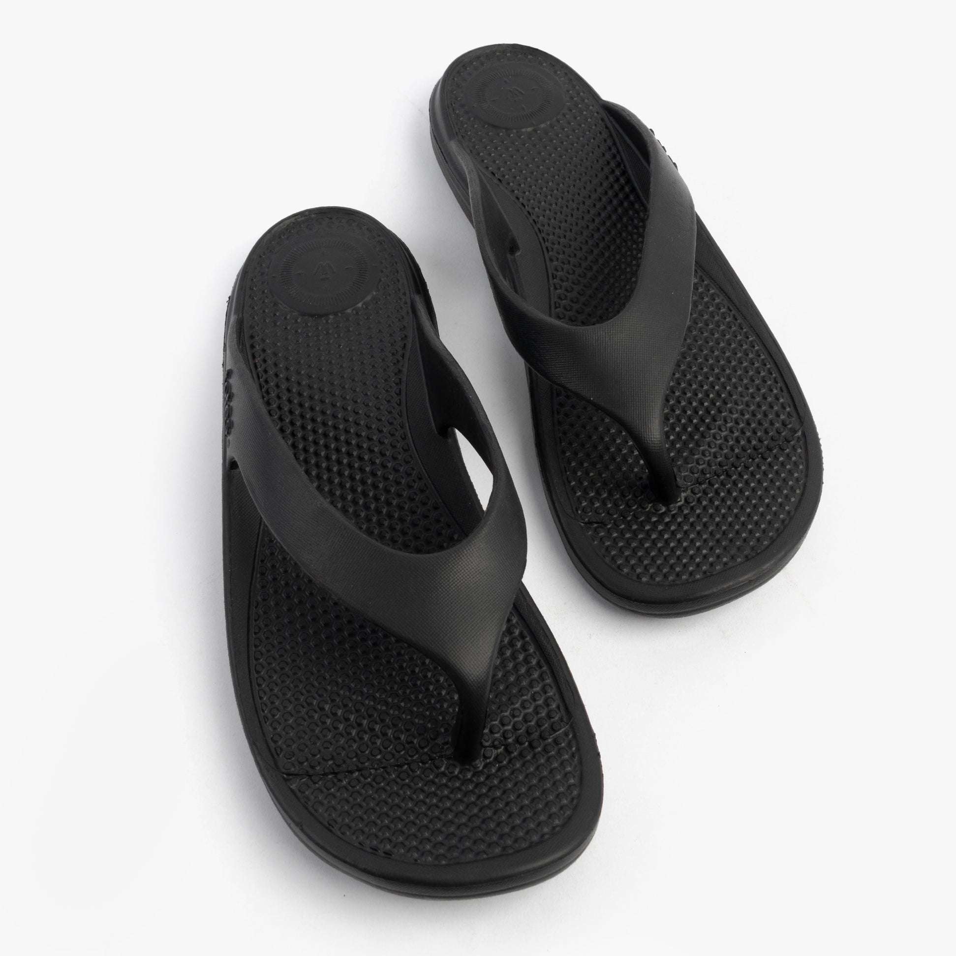 Totes Sol Bounce 0350FBLK Womens Toe Post Sandals Black