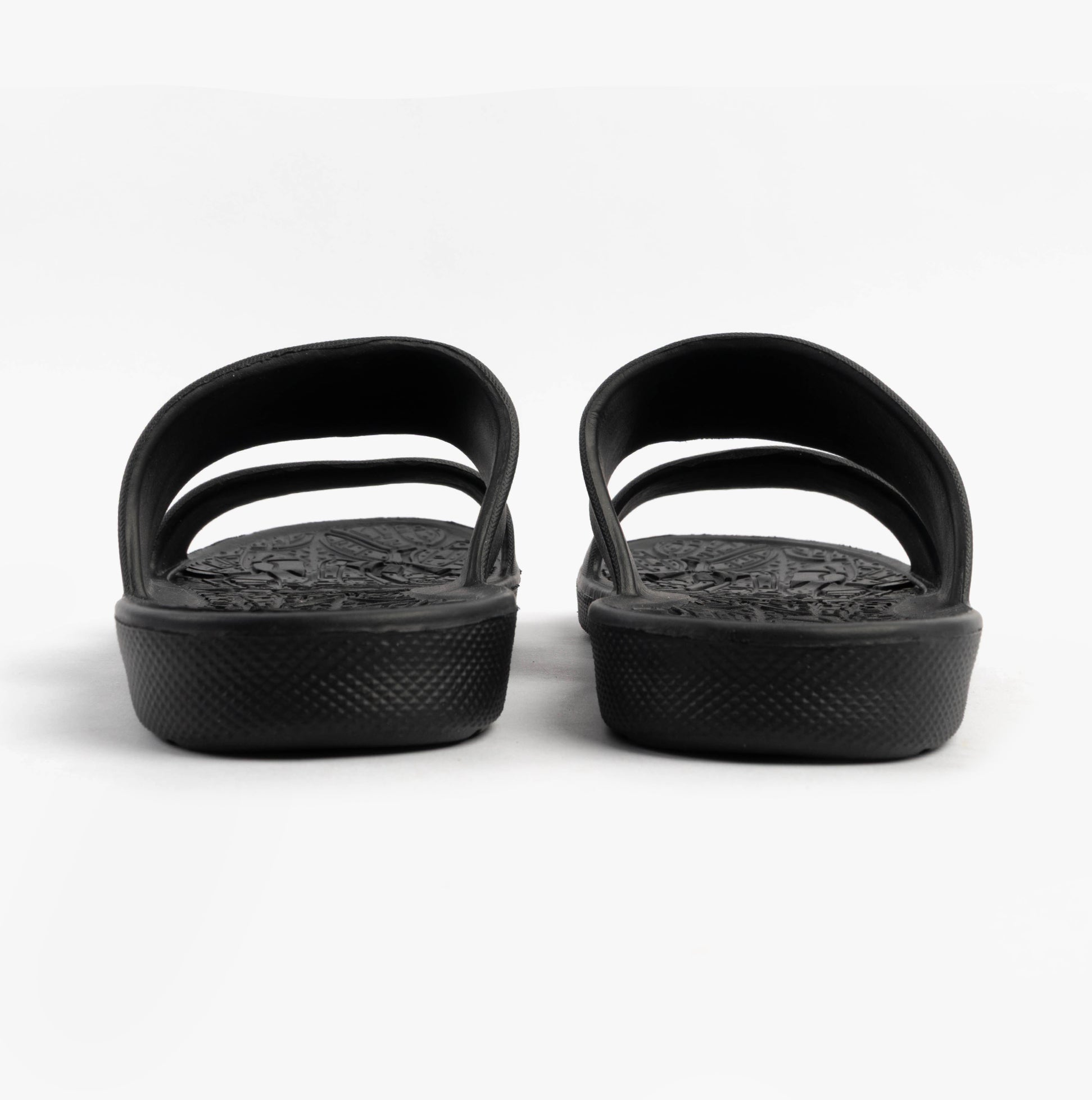 0351FBLK Womens Double Strap Slides Black