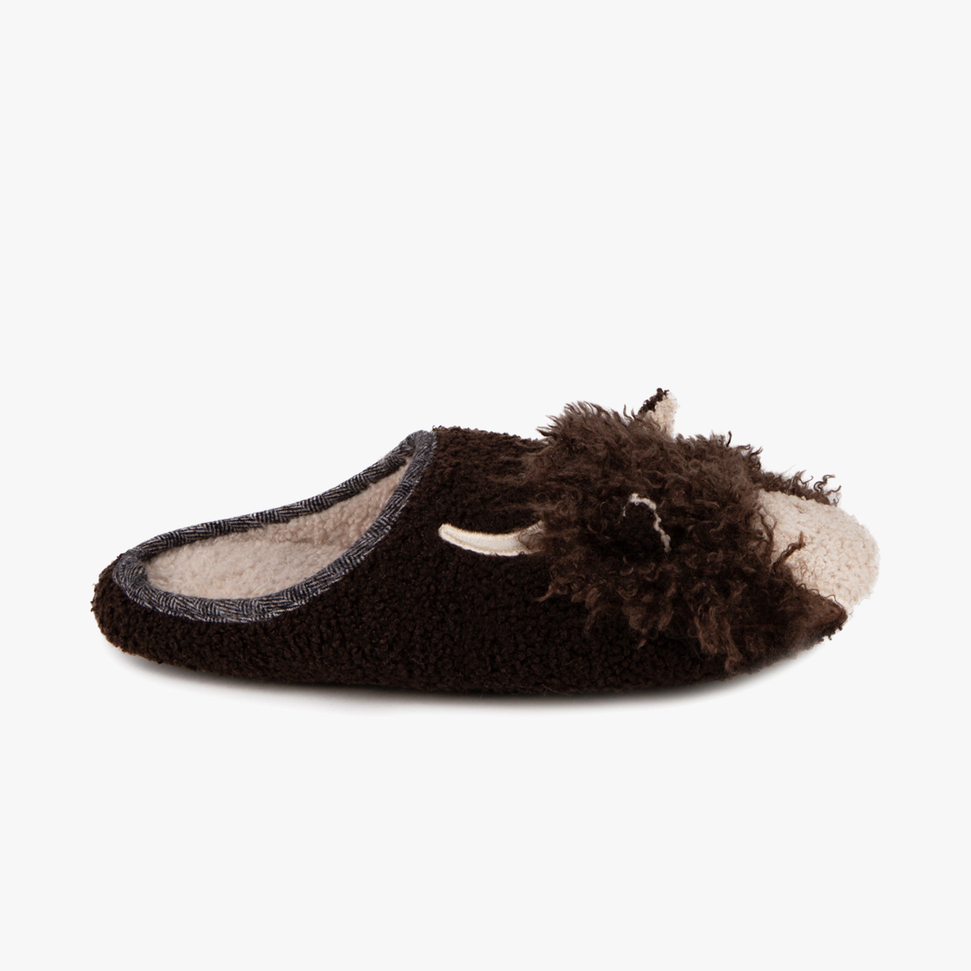 Totes Toasties NOVELTY APPLIQUE MULE Slippers Mens Brown