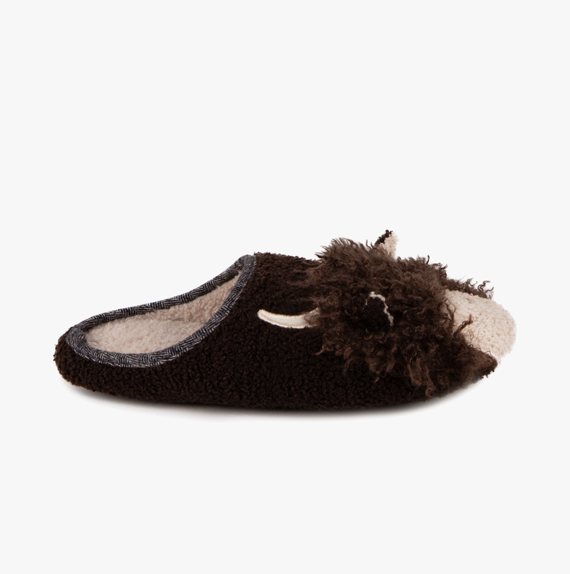 Totes Toasties NOVELTY APPLIQUE MULE Slippers Mens Brown