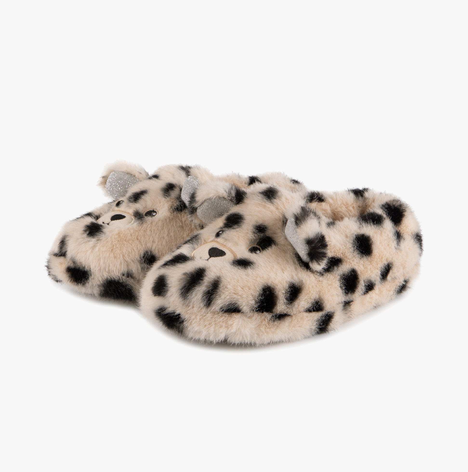 Totes Toasties NOVELTY FAUX FUR Slippers Womens Dalmatian