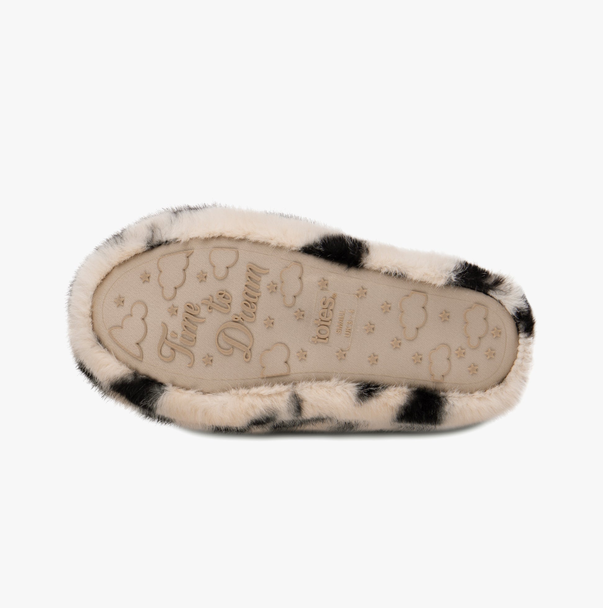 Totes Toasties NOVELTY FAUX FUR Slippers Womens Dalmatian