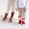 Totes Toasties SUPER SOFT Slipper Socks  (Twin Pack) Unisex Kids Socks Reindeer / Santa