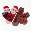 Totes Toasties SUPER SOFT Slipper Socks  (Twin Pack) Unisex Kids Socks Reindeer / Santa
