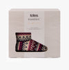 Totes Toasties FAIR ISLE KNIT Womens Boot Slippers Fair Isle