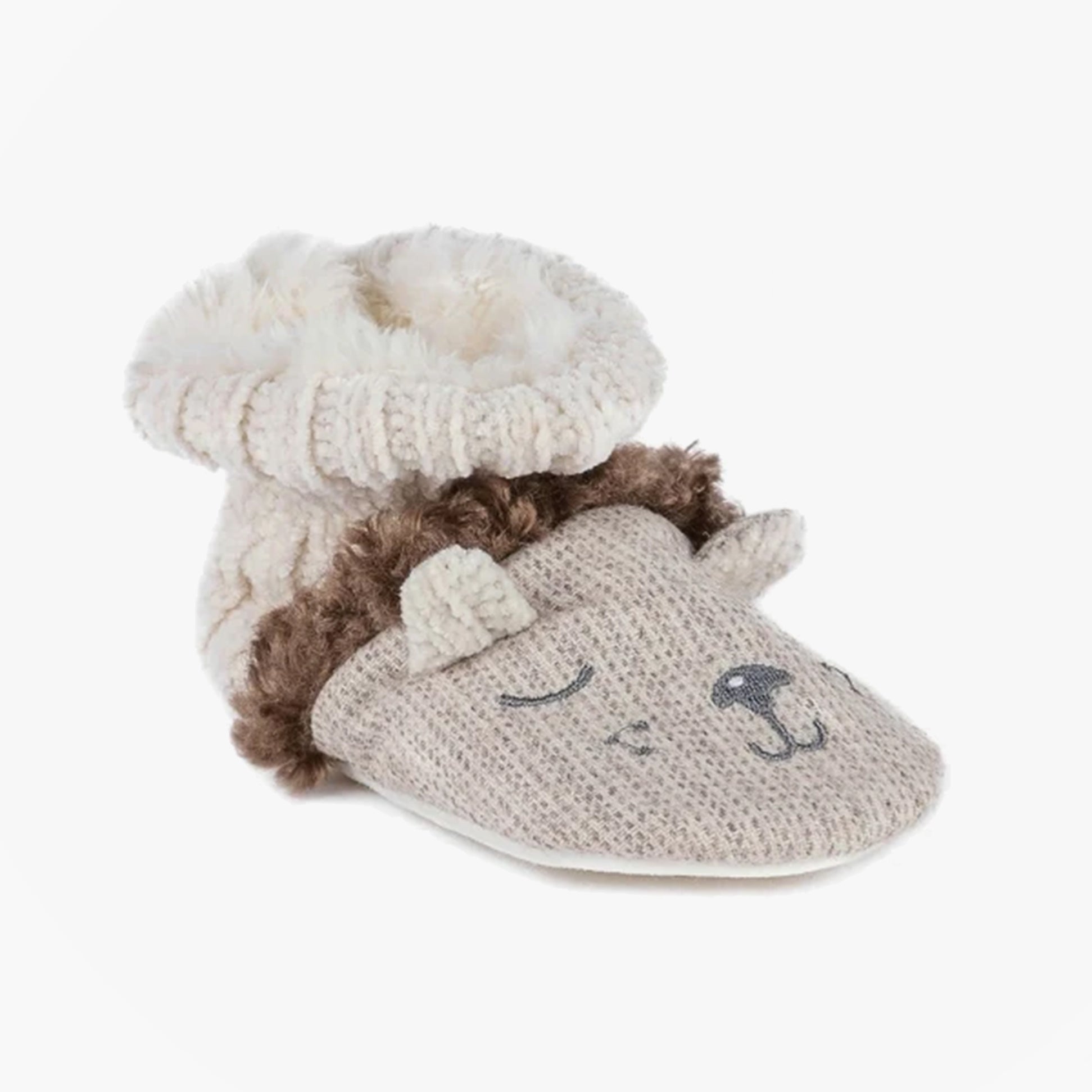 Totes Toasties LION Kids Wool Blend Bootie Slippers Multi
