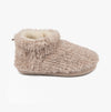 Totes Toasties FAUX FUR SHORT Boot Slippers Womens Oat
