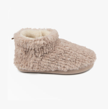 Totes Toasties FAUX FUR SHORT Boot Slippers Womens Oat
