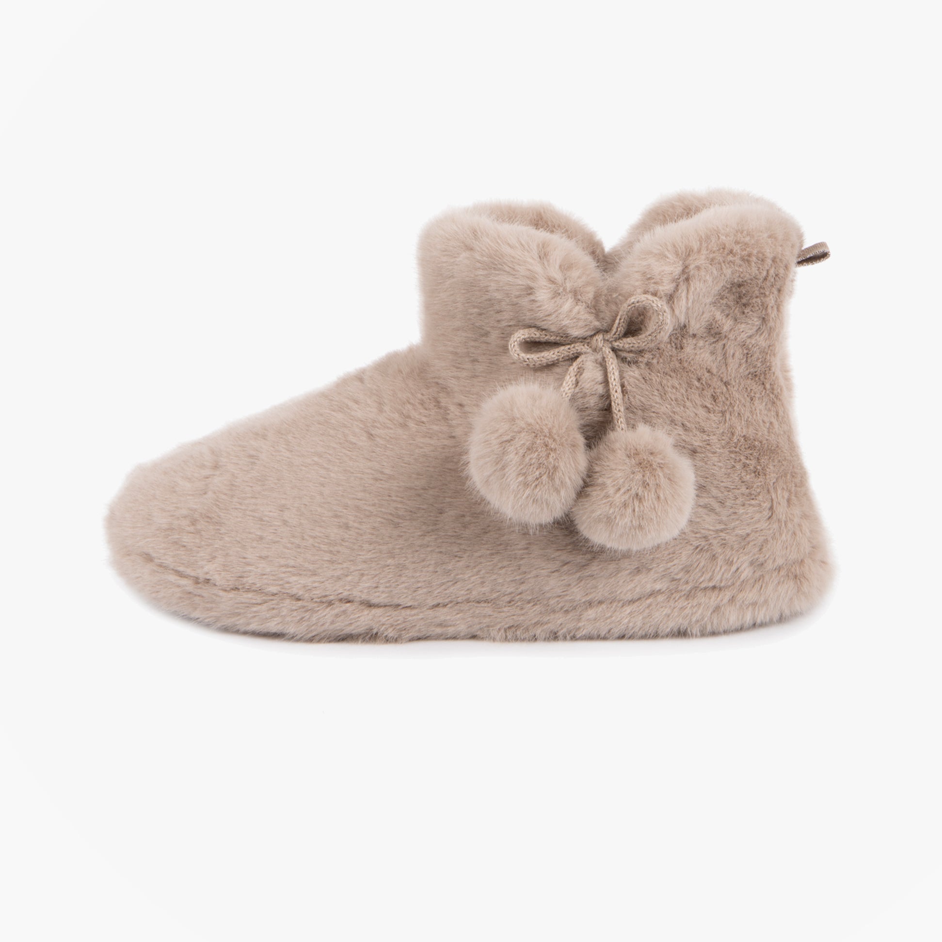 Totes Toasties FAUX FUR Boot Slippers Womens Oat