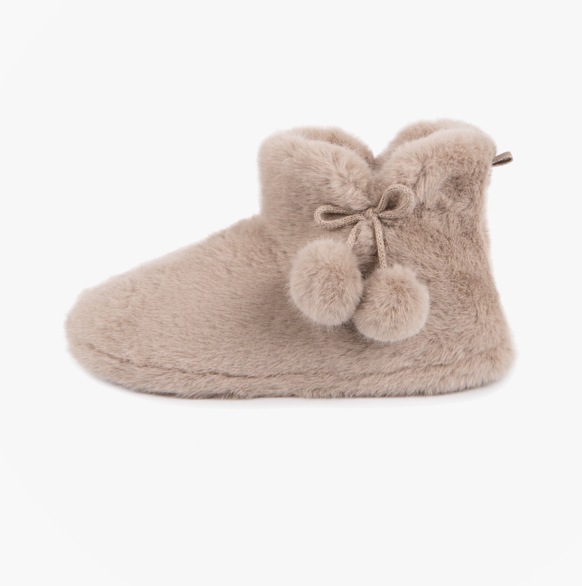 Totes Toasties FAUX FUR Boot Slippers Womens Oat