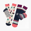 Totes Toasties ORIGINAL Womens Twin Pack Slipper Socks Festive