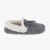 Totes Toasties FELT Womens Moccasin Slippers Grey