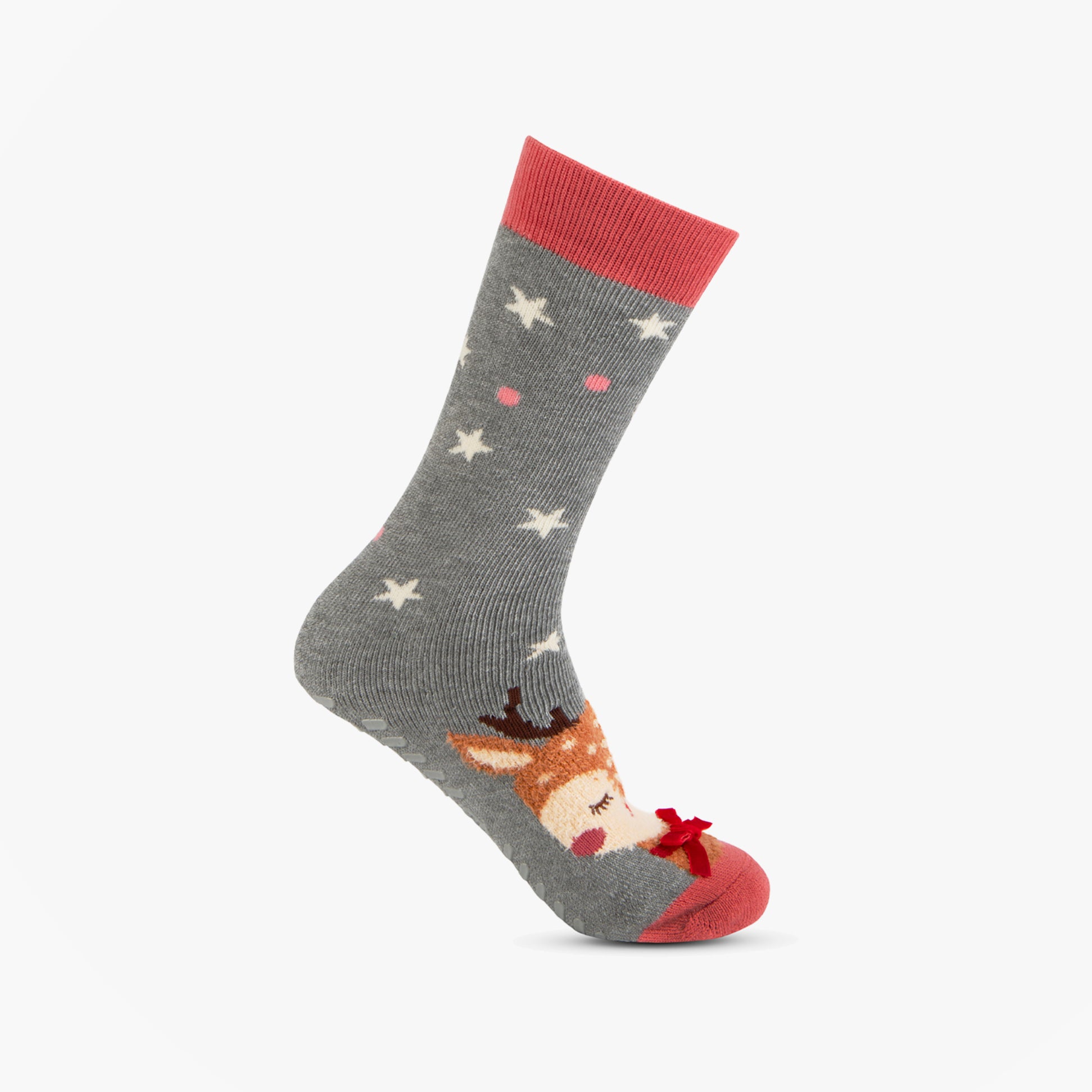 Totes Toasties SINGLE ORIGINAL SLIPPER SOCKS Womens Socks Reindeer