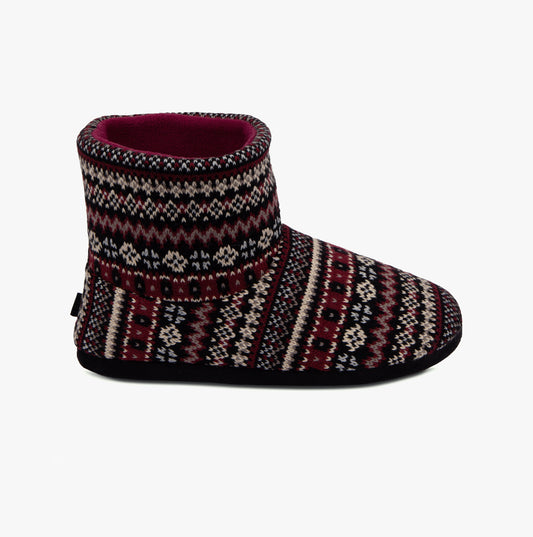 Totes Toasties FAIR ISLE Mens Boot Slippers Multi