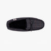 Totes Toasties WOOL BLEND HERRINGBONE Moccasin Slippers Mens Navy