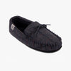 Totes Toasties WOOL BLEND HERRINGBONE Moccasin Slippers Mens Navy