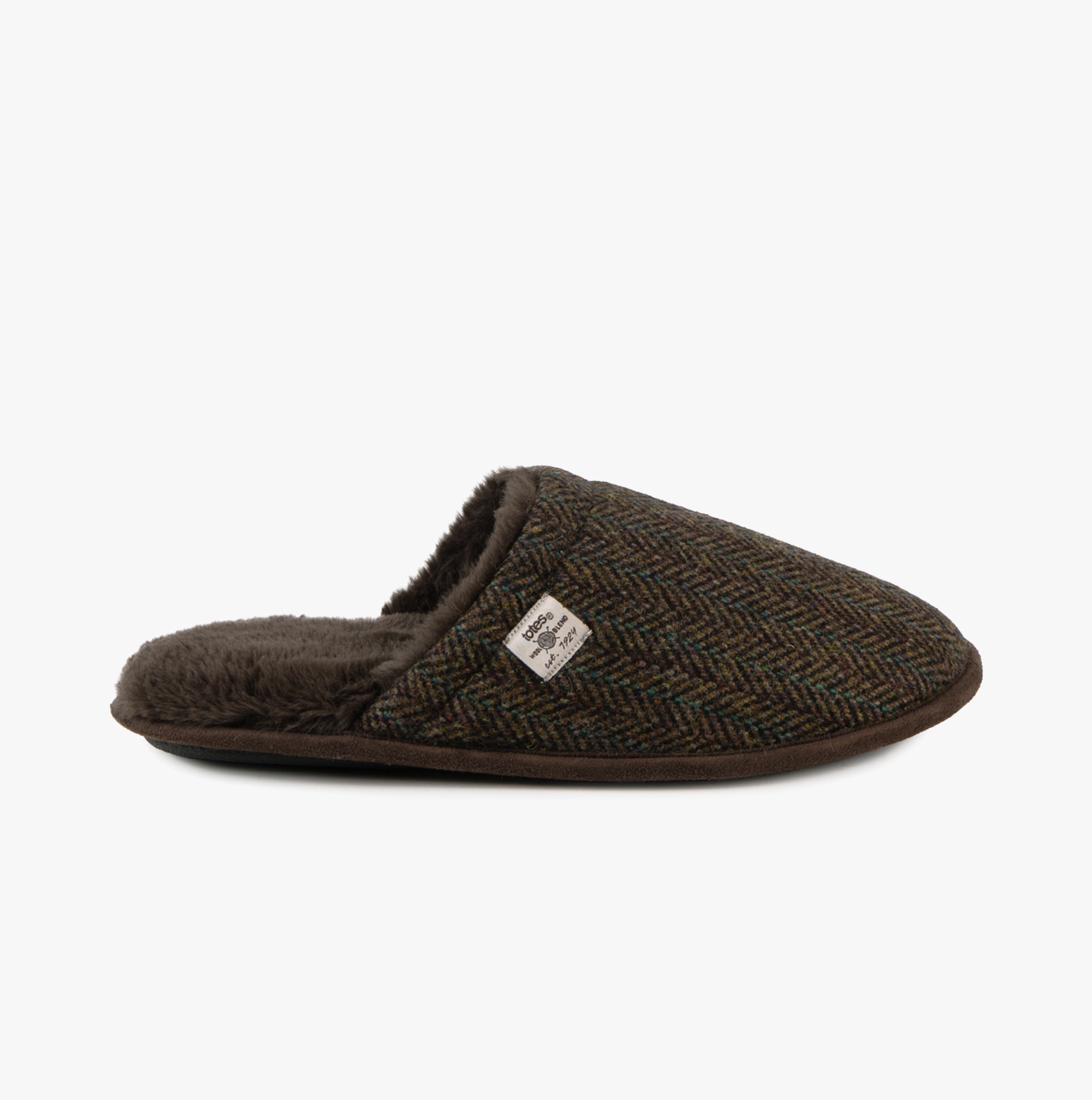Totes Toasties WOOL MIX MULE Slippers Mens Brown