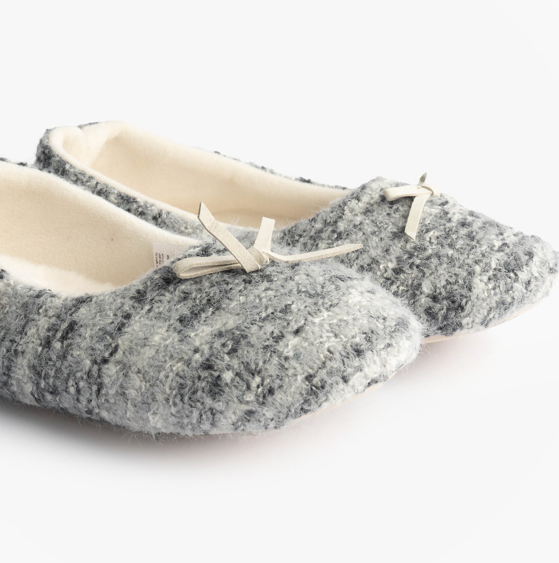 Totes Toasties KNITTED Ballet Slippers Womens Blue