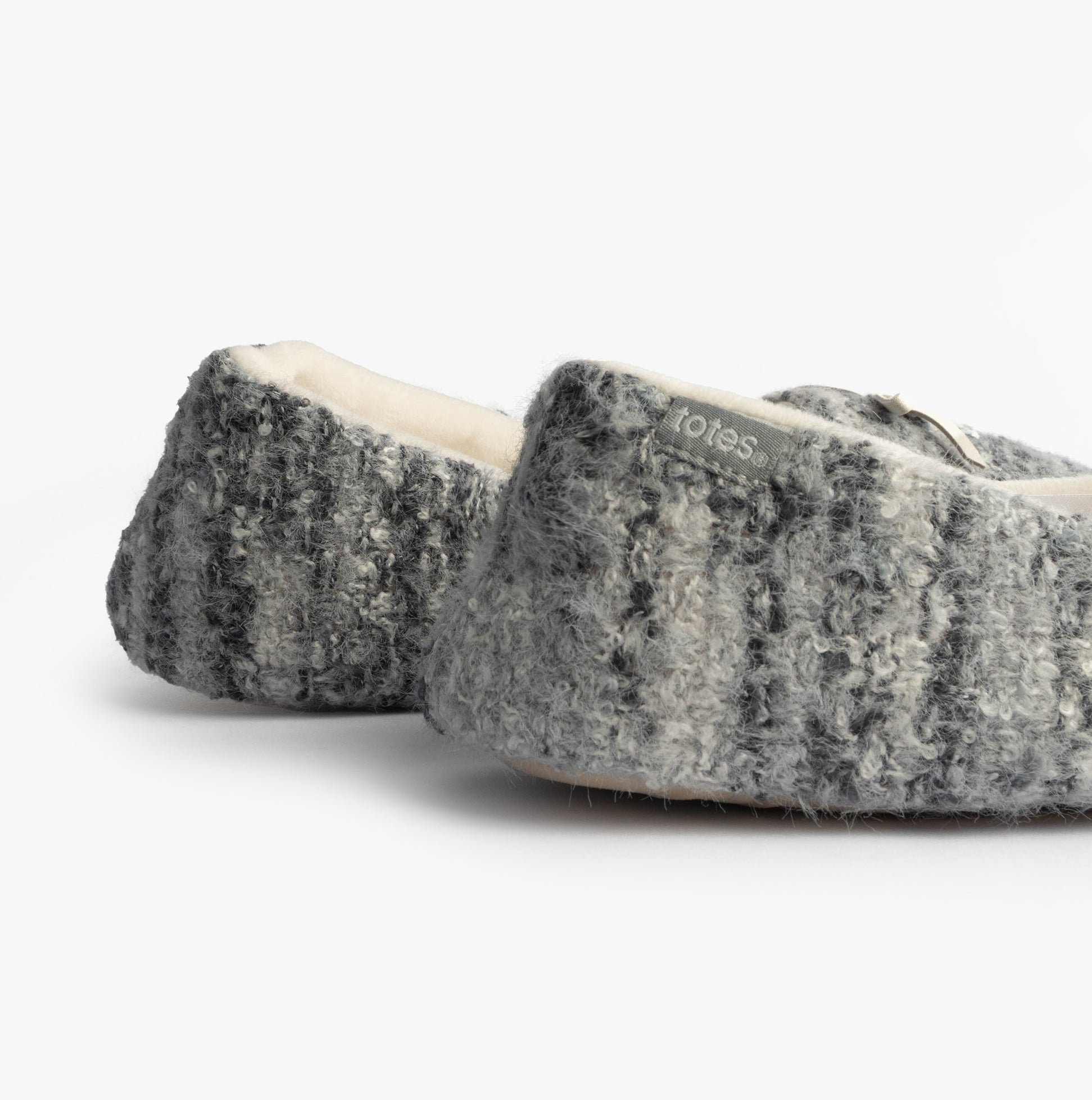 Totes Toasties KNITTED Ballet Slippers Womens Blue