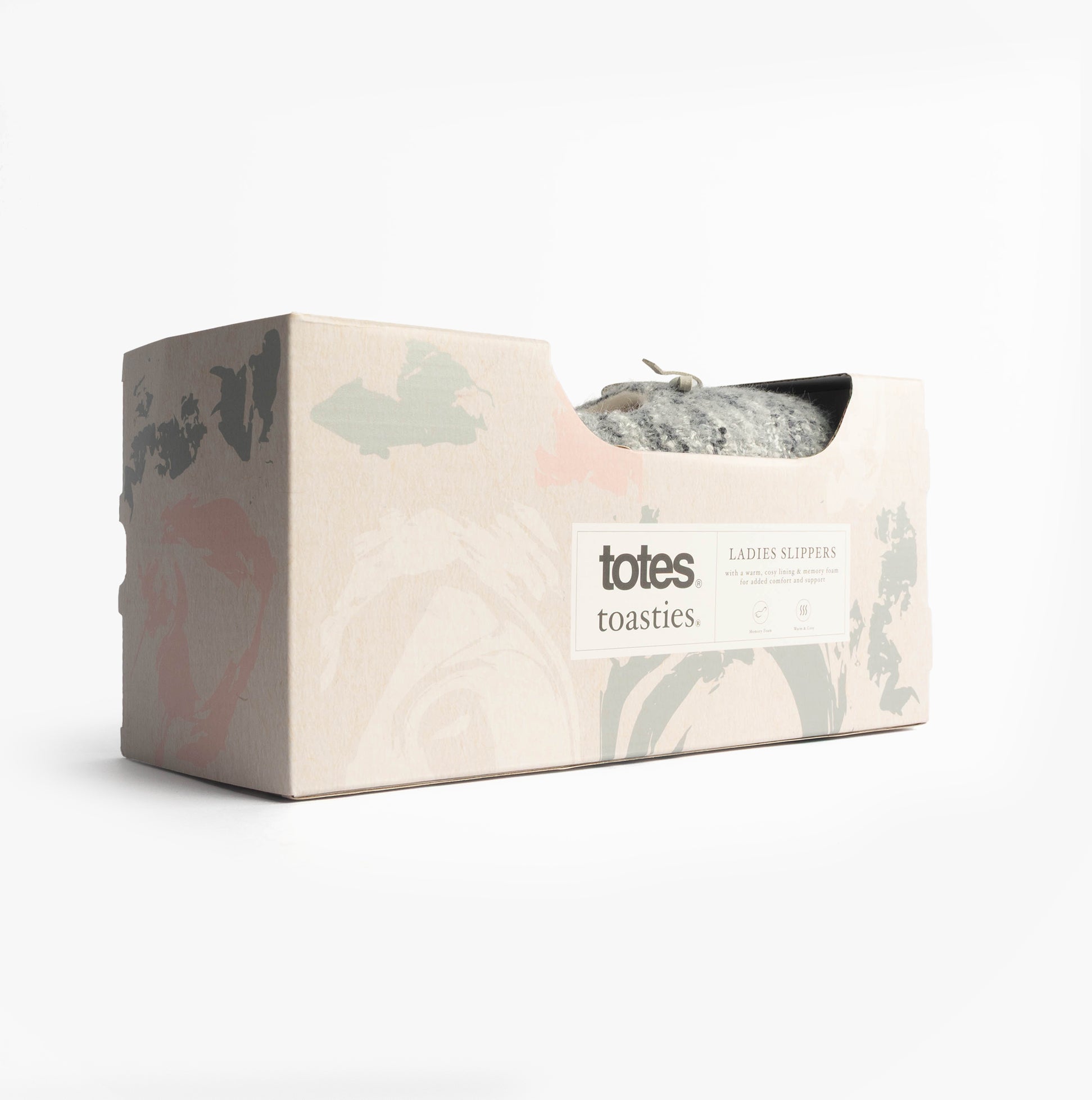 Totes Toasties KNITTED Ballet Slippers Womens Blue