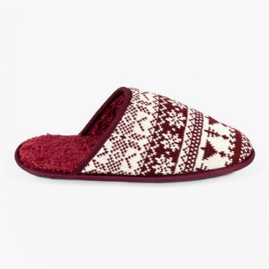 Totes Toasties FAIR ISLE Mens Mule Slippers Multi