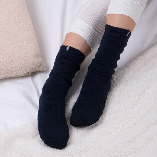 Totes Toasties THERMAL Womens Socks Navy