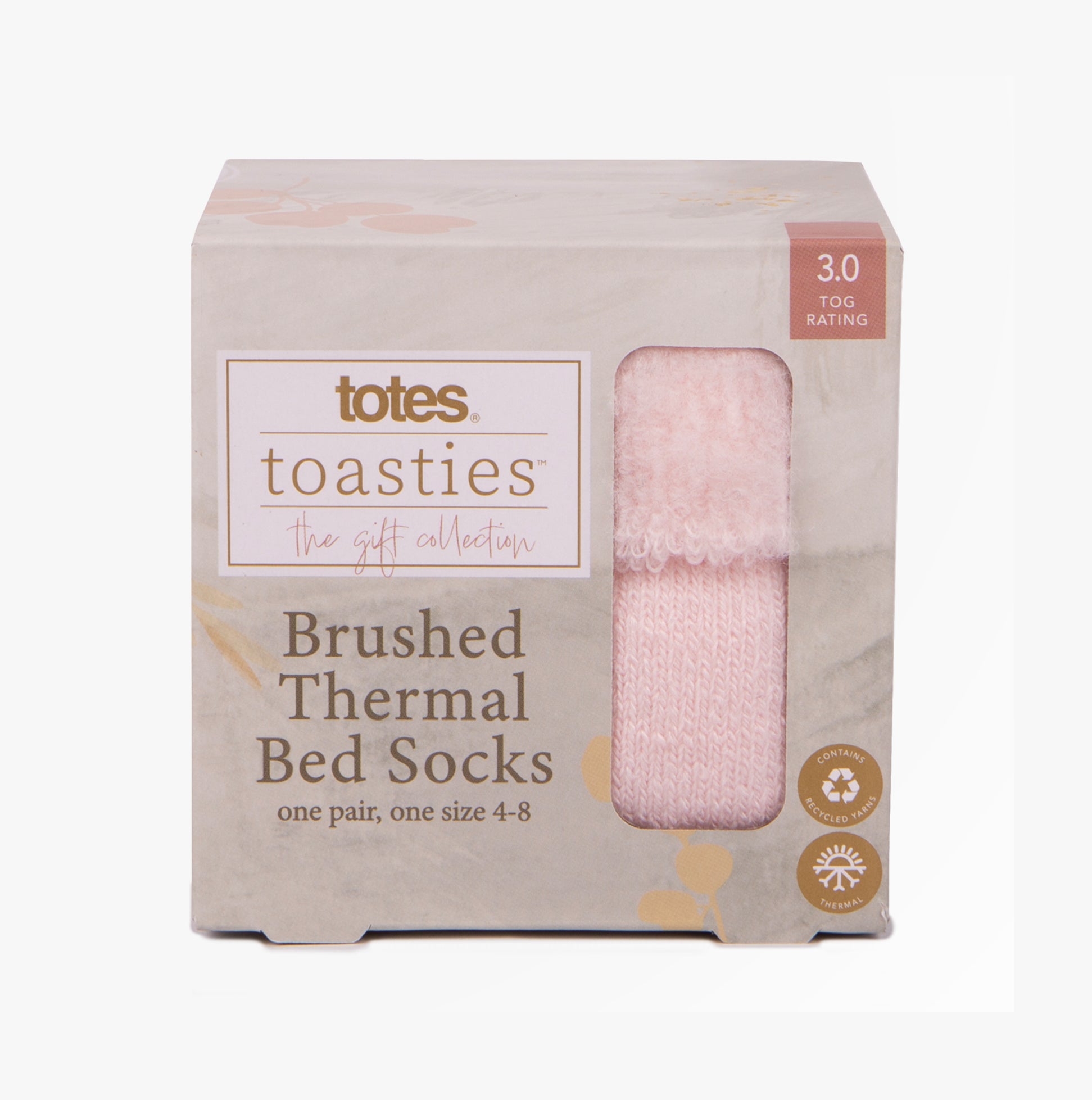 Totes Toasties THERMAL BRUSHED BED SOCK Womens Socks Pink