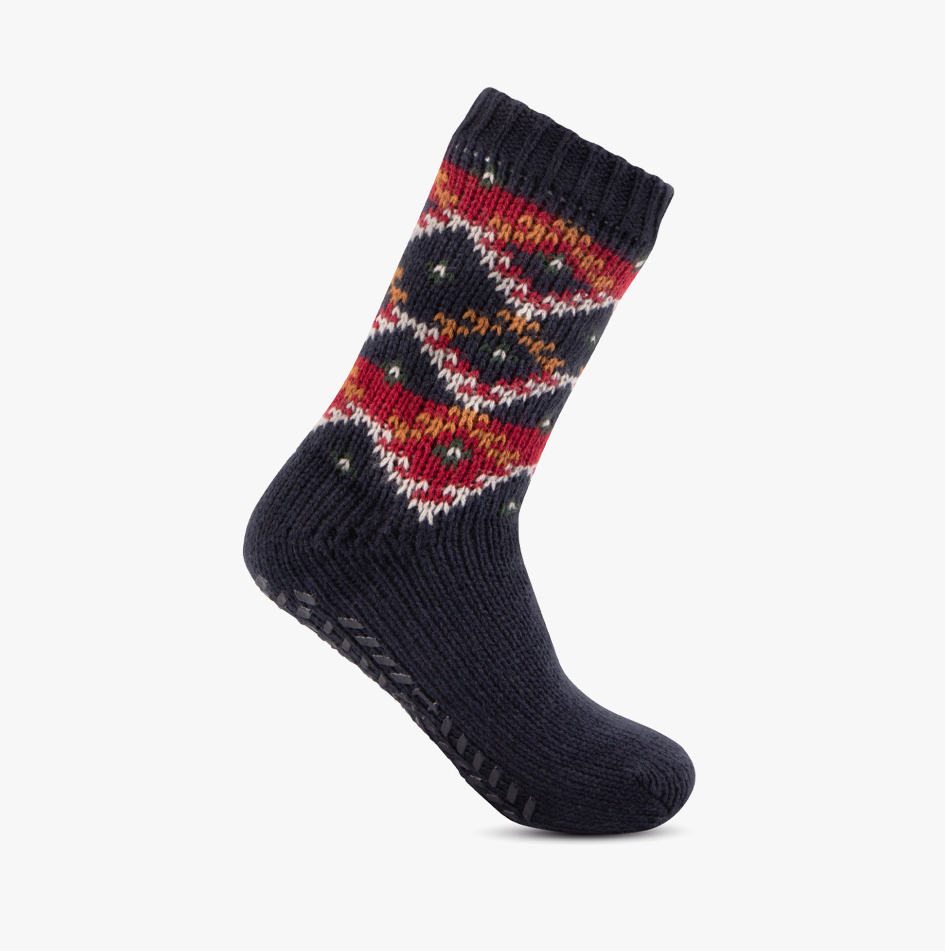 Totes Toasties SHERPA LINED FAIR ISLE SLIPPER-SOX Mens Fairisle