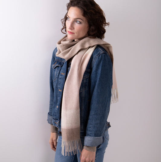 Totes Toasties CASHMERE BLEND WOVEN Womens Oat Multi