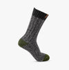 Totes Toasties Chunky Twist Wool Blend Mens Socks Grey / Khaki