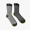 Totes Toasties Chunky Twist Wool Blend Mens Socks Grey / Khaki