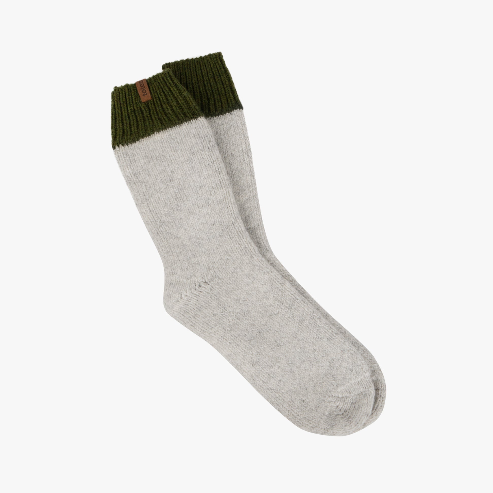 Totes Toasties Chunky Thermal Wool Blend Mens Socks Grey Multi