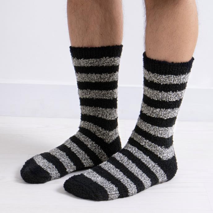 Totes Toasties SUPER Mens Socks Grey/Black