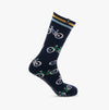 Totes Toasties Original Slipper Socks  (Twin Pack) Mens Socks Bike / Stripe