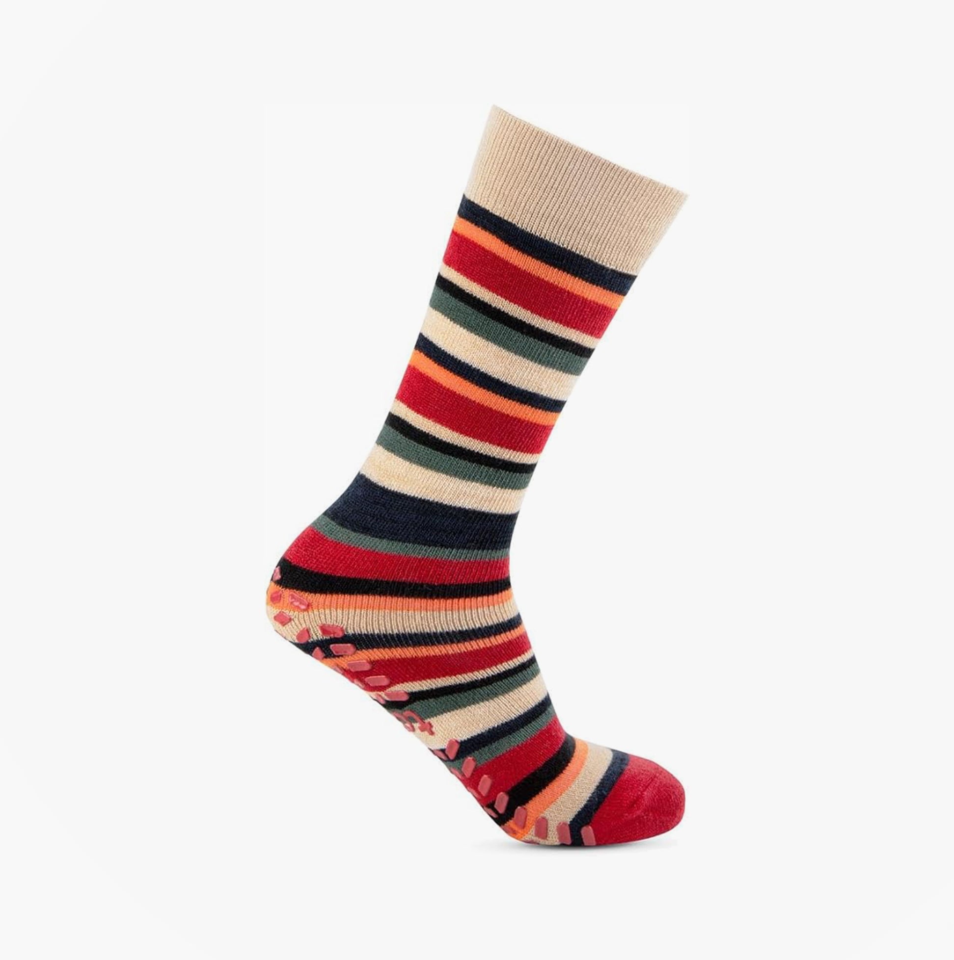 Totes Toasties ORIGINAL SLIPPER SOCKS (TWIN PACK) Mens Socks Campervan / Stripe