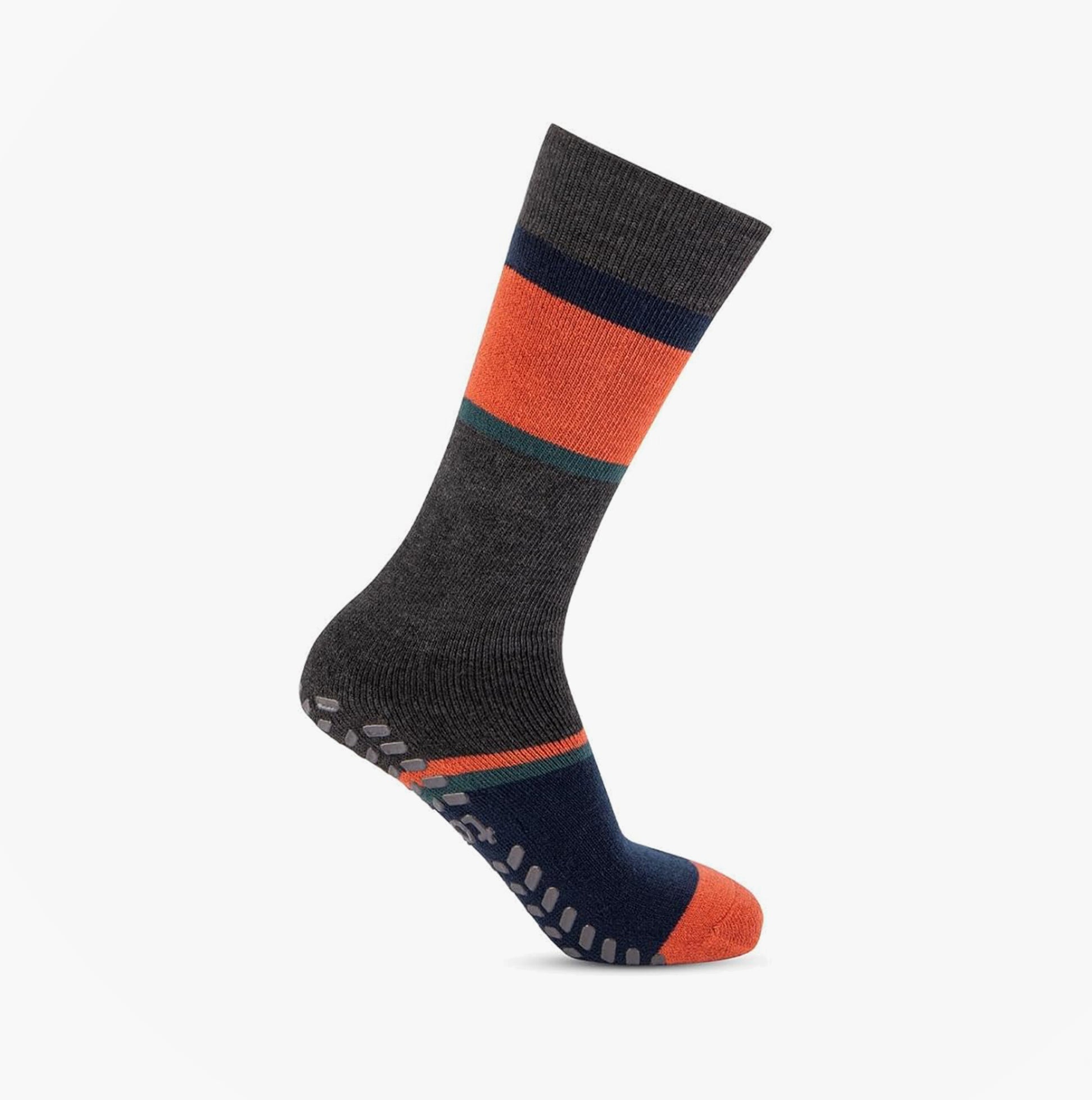 Totes Toasties ORIGINAL SLIPPER SOCKS (TWIN PACK) Mens Socks Football / Stripe