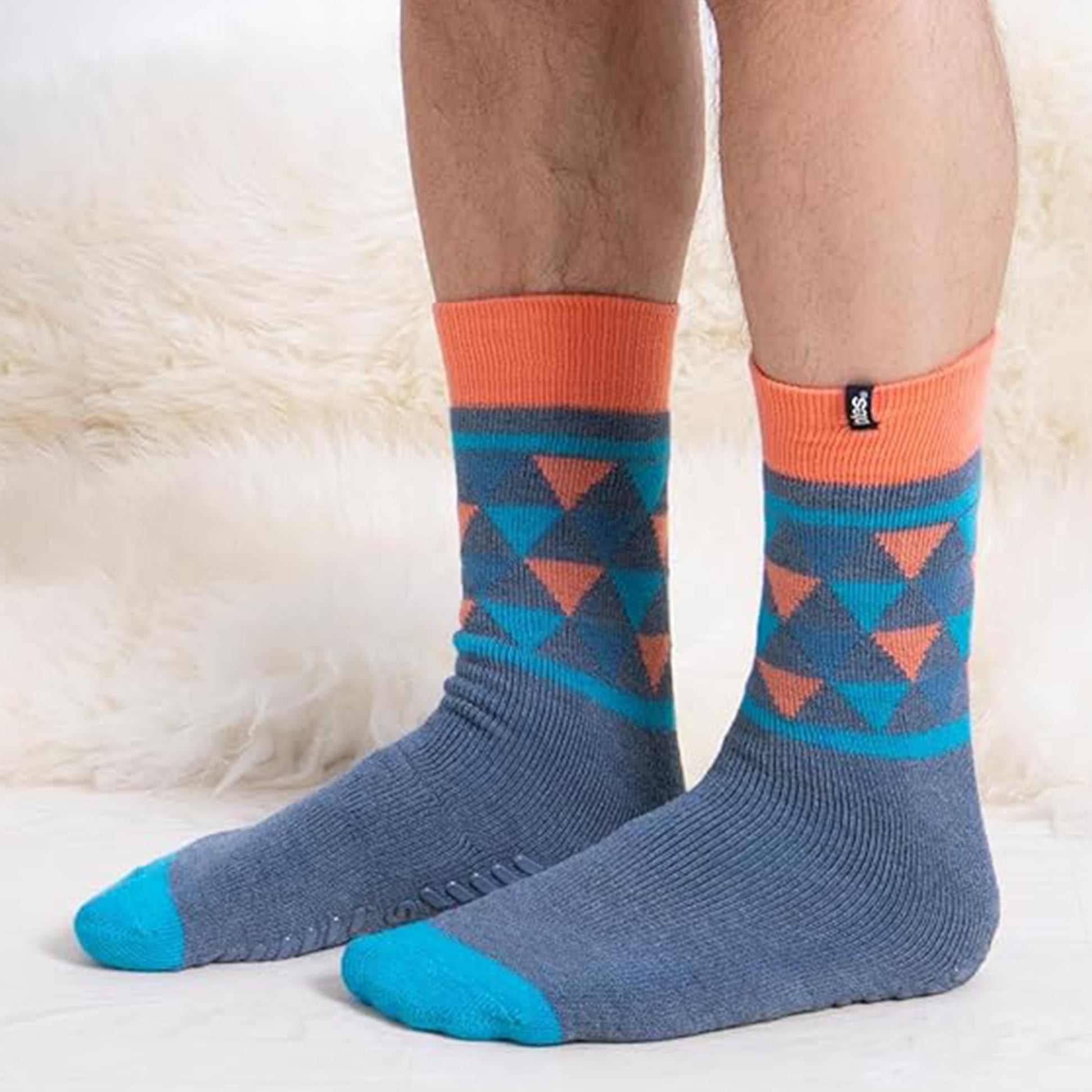 Totes Toasties ORIGINAL SLIPPER SOCKS (TWIN PACK) Mens Socks Yeti