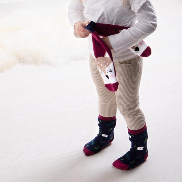 Totes Toasties ORIGINAL Slipper Socks  (Twin Pack) Unisex Kids Socks Deer