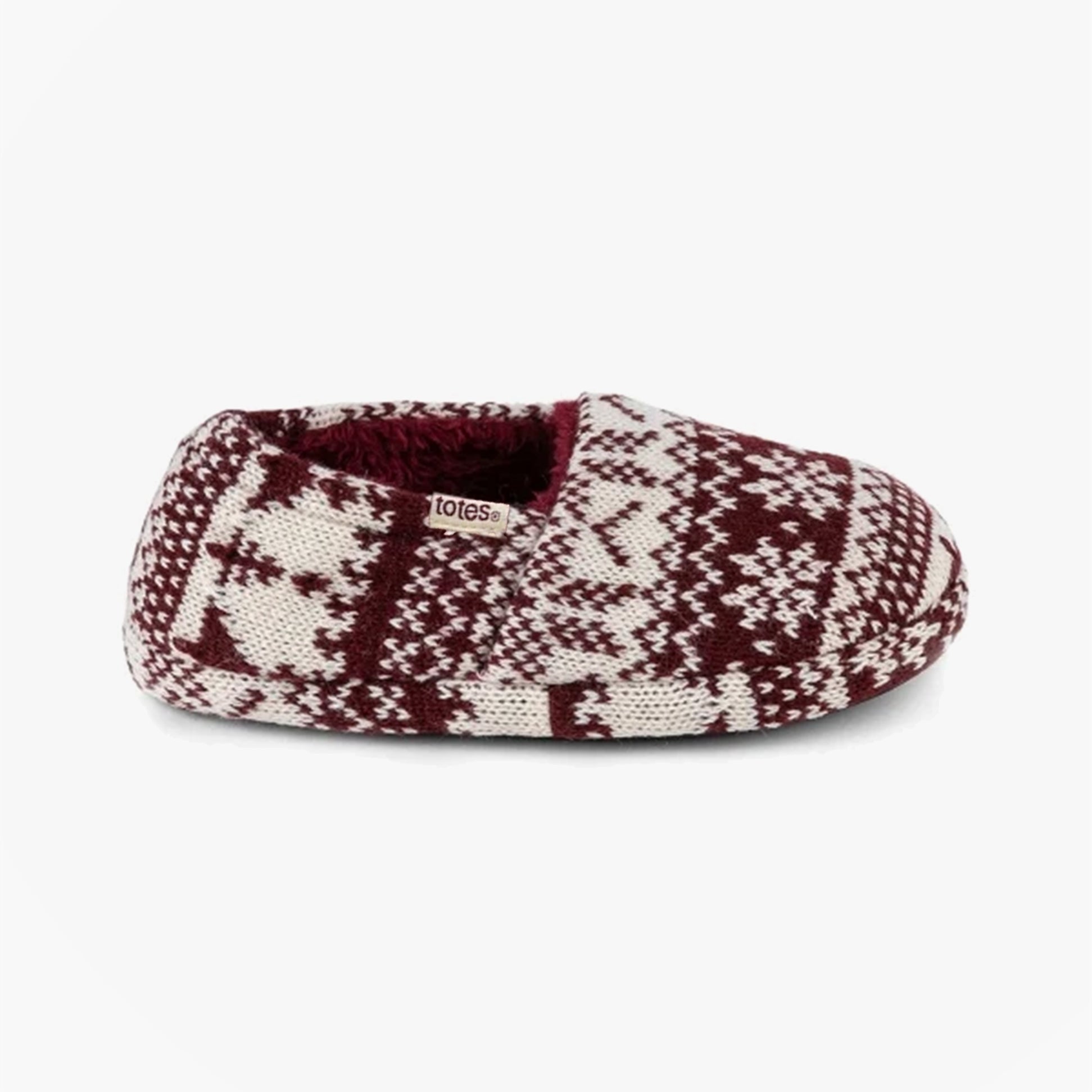 Totes Toasties FAIR ISLE Girls Mule Slippers Multi