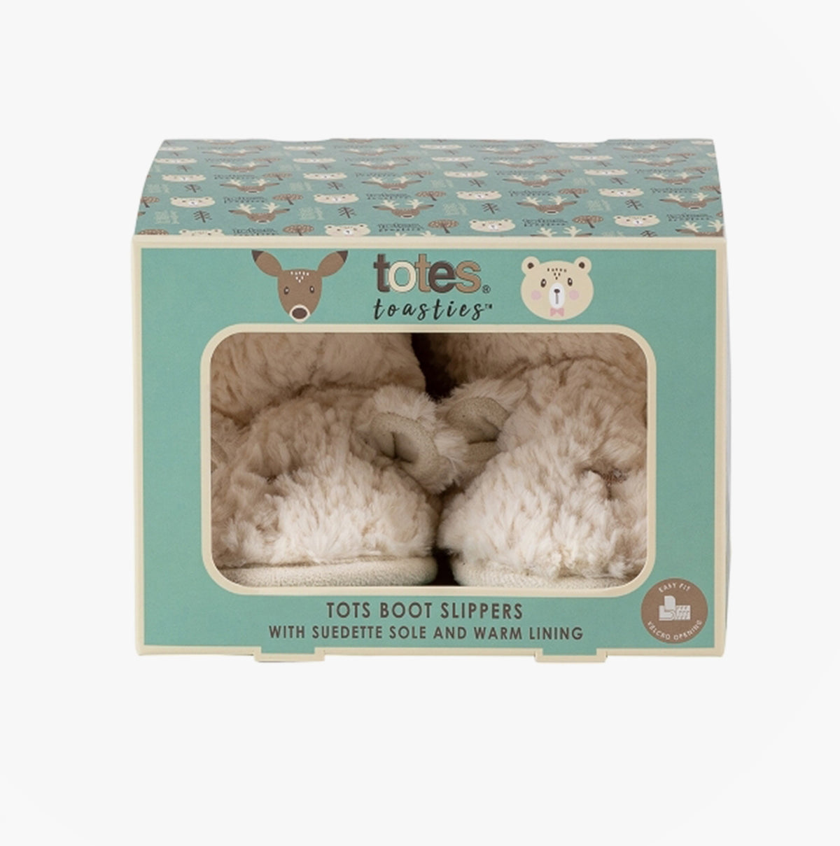 Totes Toasties POLAR BEAR Kids Bootie Slippers Beige