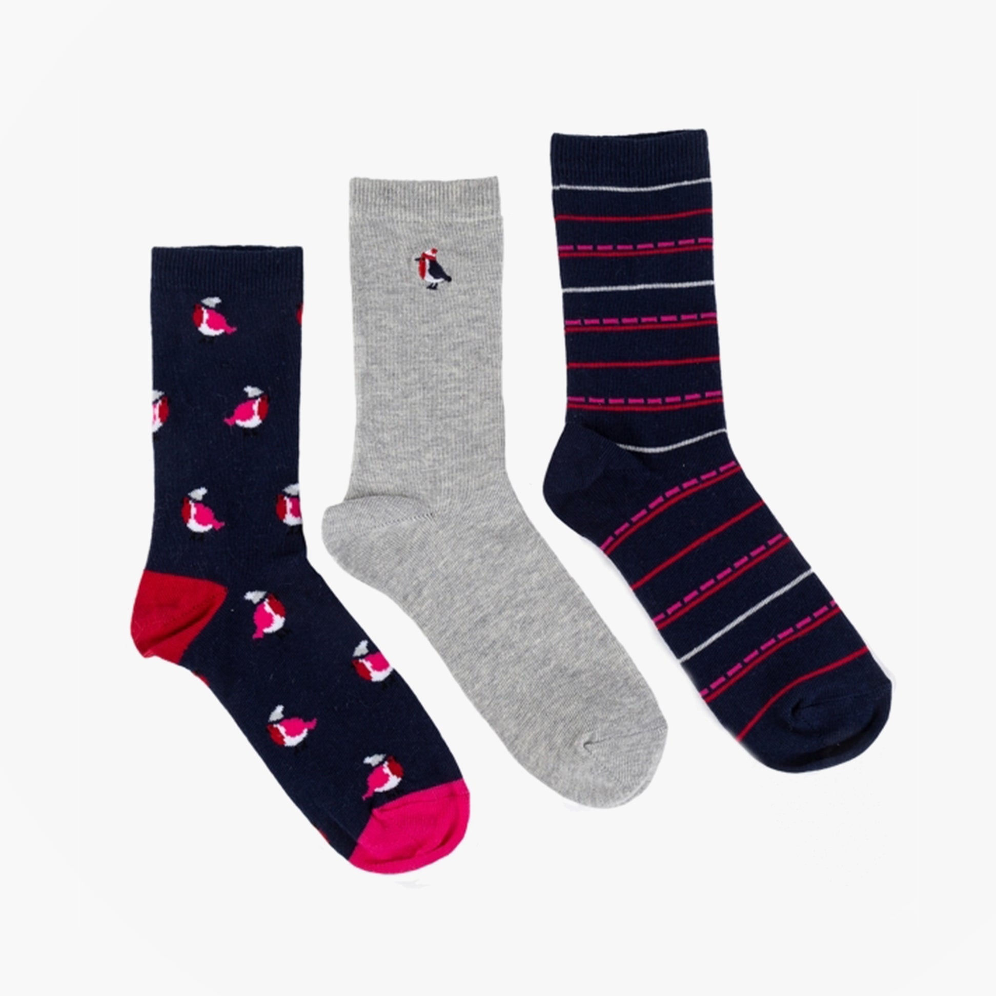 Totes Toasties ANKLE Womens Cotton Blend 3 Pack Socks Robin Multi: