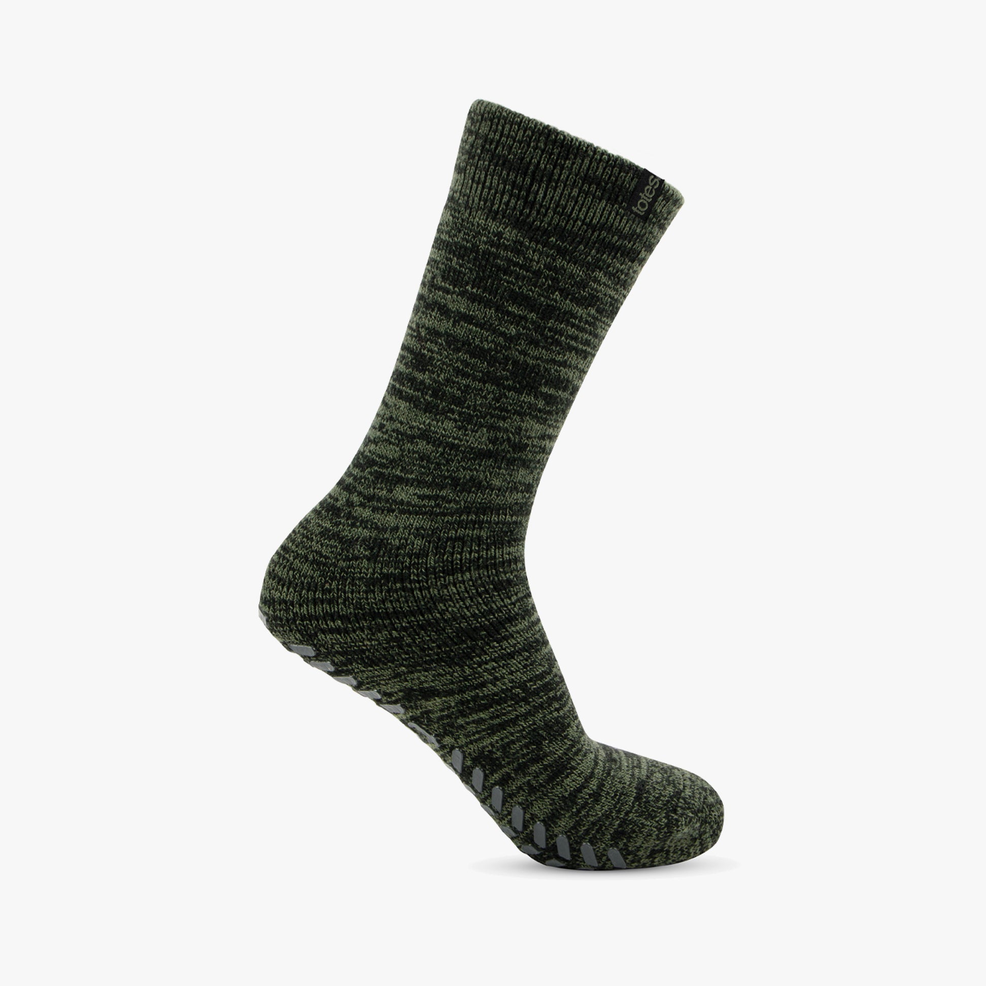 Totes Toasties Recycled Thermal ORIGINAL Slipper Socks Mens Socks Khaki