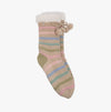 Totes Toasties TEXTURE STRIPED Slipper Socks Womens Socks Cream