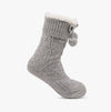 Totes Toasties TEXTURE SLIPPER Socks Womens Socks Grey