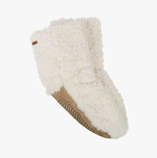Totes Toasties FAUX FUR Slipper Socks Womens Socks Cream